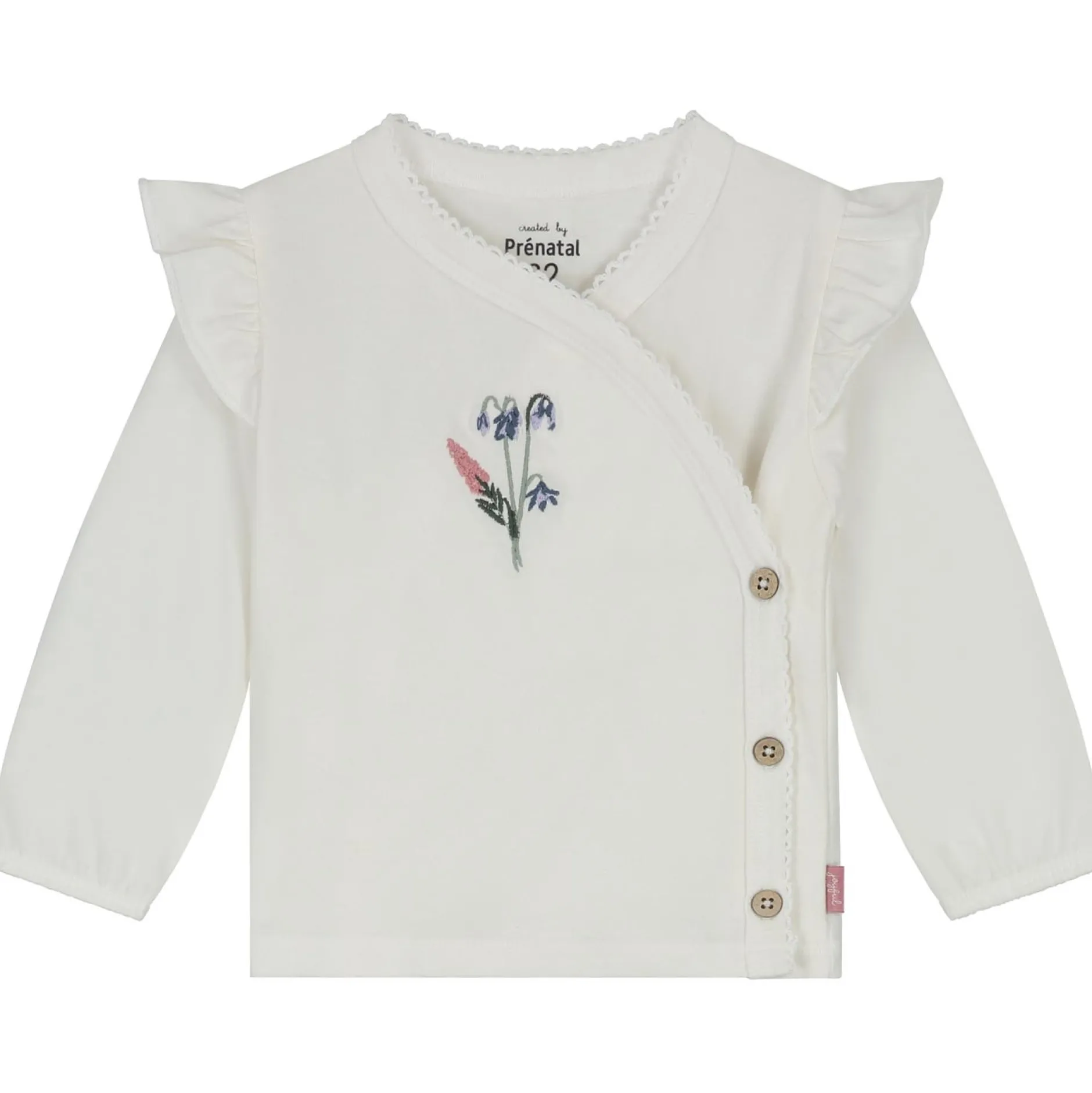 Shirts & Blouses|Shirts & Blouses*Prénatal newborn overslagshirt lange mouwen printopdruk wit Ivory White