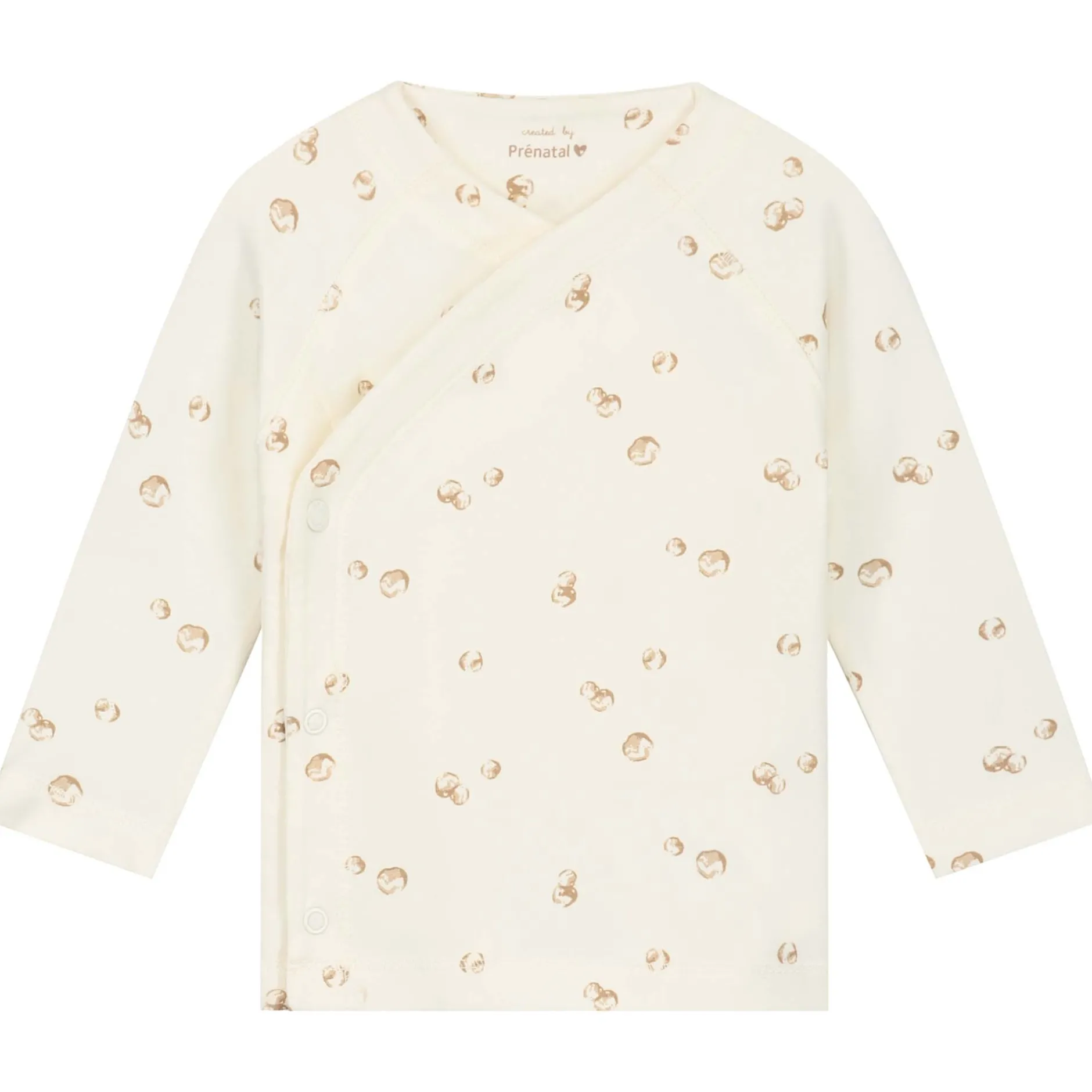 Shirts & Blouses|Shirts & Blouses*Prénatal newborn overslagshirt lange mouwen all over print beige Dark Off-White