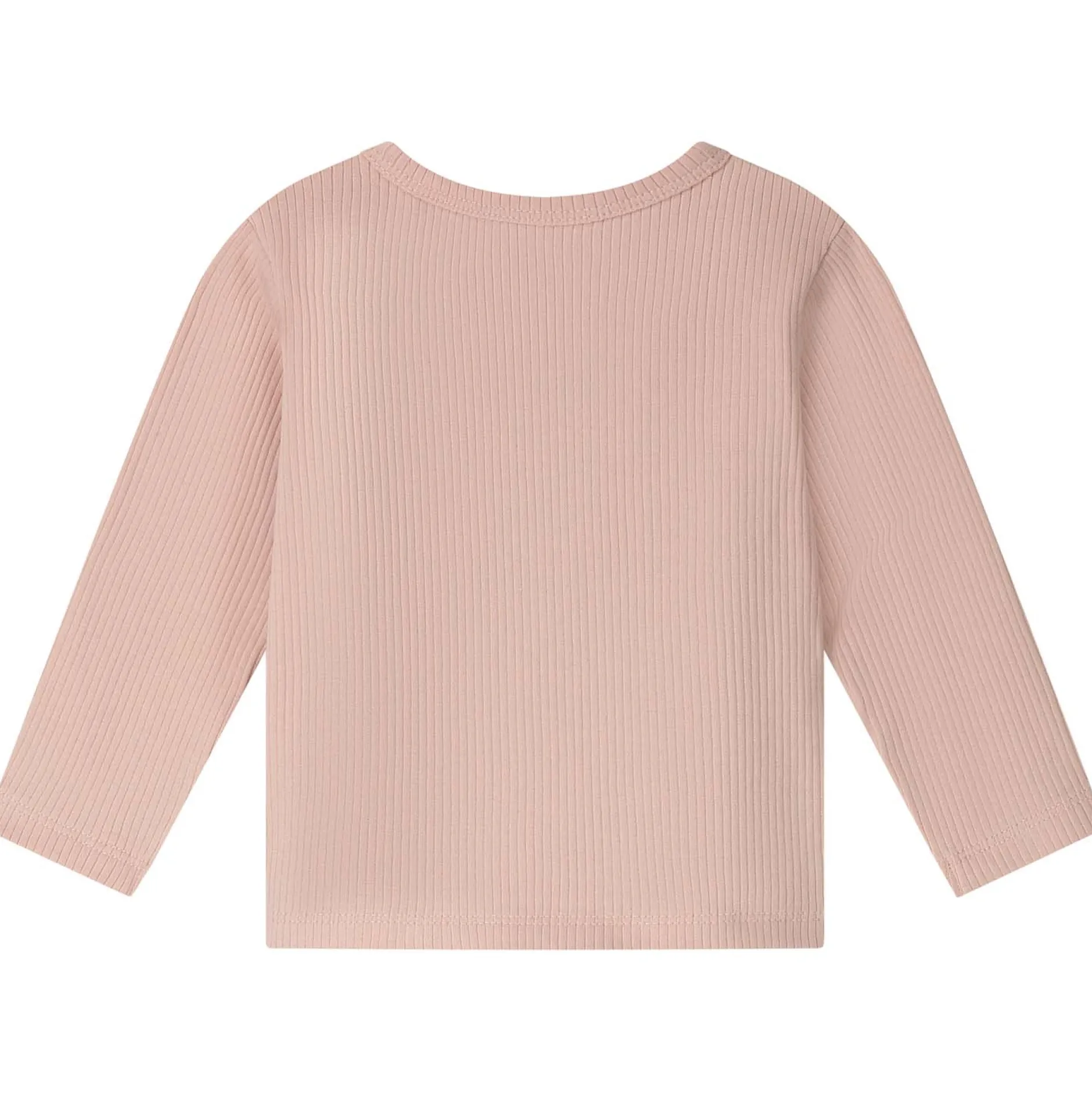 Shirts & Blouses|Shirts & Blouses*Prénatal newborn overslagshirt rib lange mouwen effen roze Powder Pink