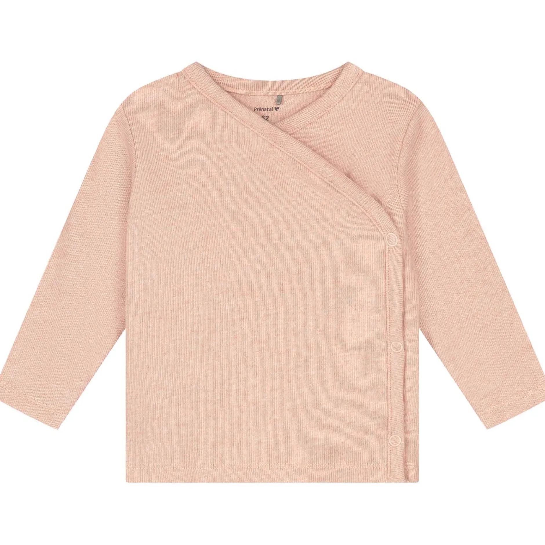 Shirts & Blouses|Shirts & Blouses*Prénatal newborn overslagshirt lange mouwen effen roze Powder Pink