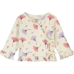 Shirts & Blouses|Shirts & Blouses*Prénatal newborn overslagshirt lange mouwen all over print beige Dark Ecru