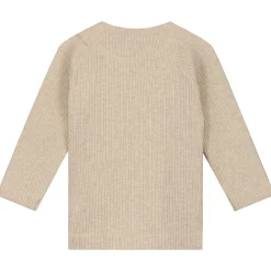 Shirts & Blouses|Shirts & Blouses*Prénatal newborn overslagshirt rib lange mouwen effen beige Beigebrown