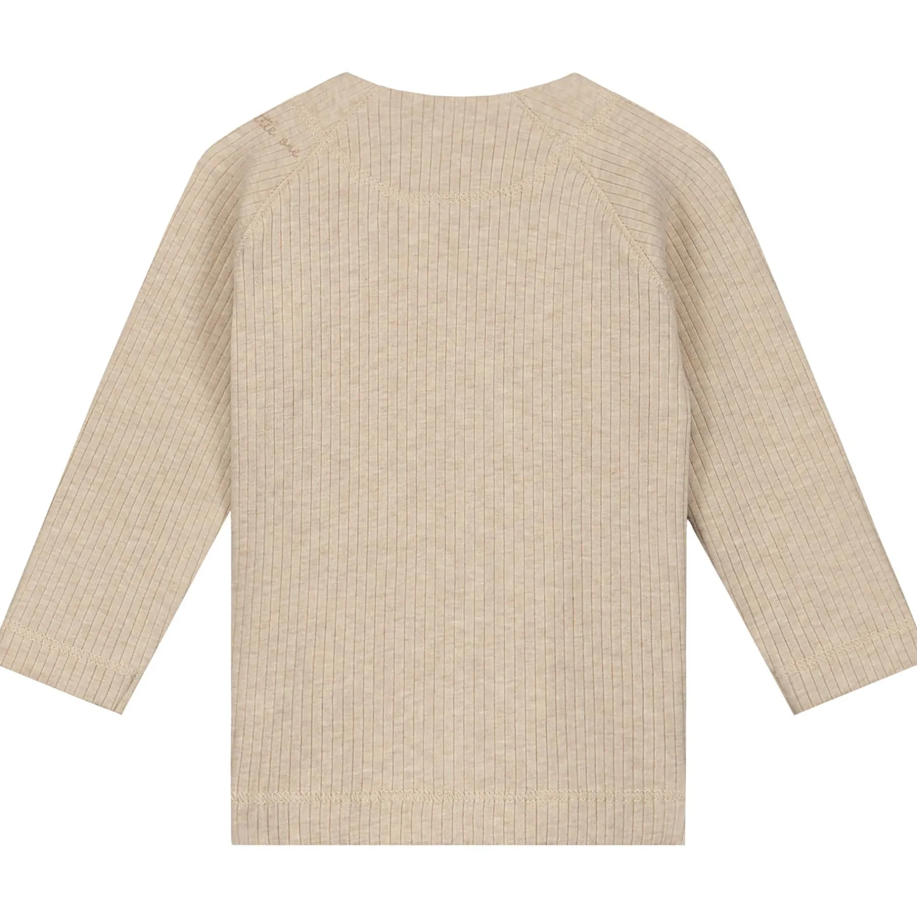 Shirts & Blouses|Shirts & Blouses*Prénatal newborn overslagshirt rib lange mouwen effen beige Beigebrown