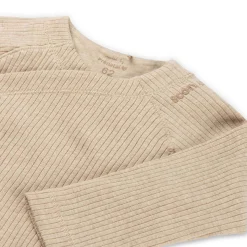 Shirts & Blouses|Shirts & Blouses*Prénatal newborn overslagshirt rib lange mouwen effen beige Beigebrown