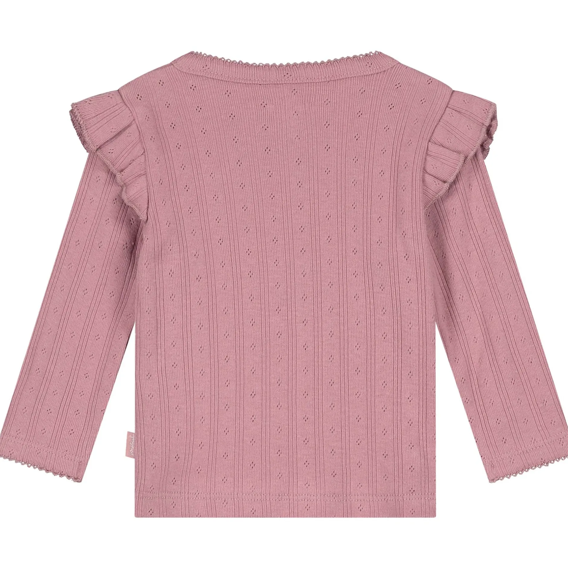 Shirts & Blouses|Shirts & Blouses*Prénatal newborn overslagshirt ajour lange mouwen effen roze Violet Pink