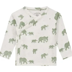 Shirts & Blouses|Shirts & Blouses*Prénatal newborn overslagshirt lange mouwen dierenprint groen Green Shade