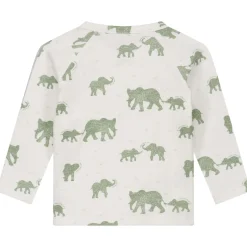 Shirts & Blouses|Shirts & Blouses*Prénatal newborn overslagshirt lange mouwen dierenprint groen Green Shade