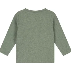 Shirts & Blouses|Shirts & Blouses*Prénatal newborn overslagshirt lange mouwen effen groen Dark Green Melange