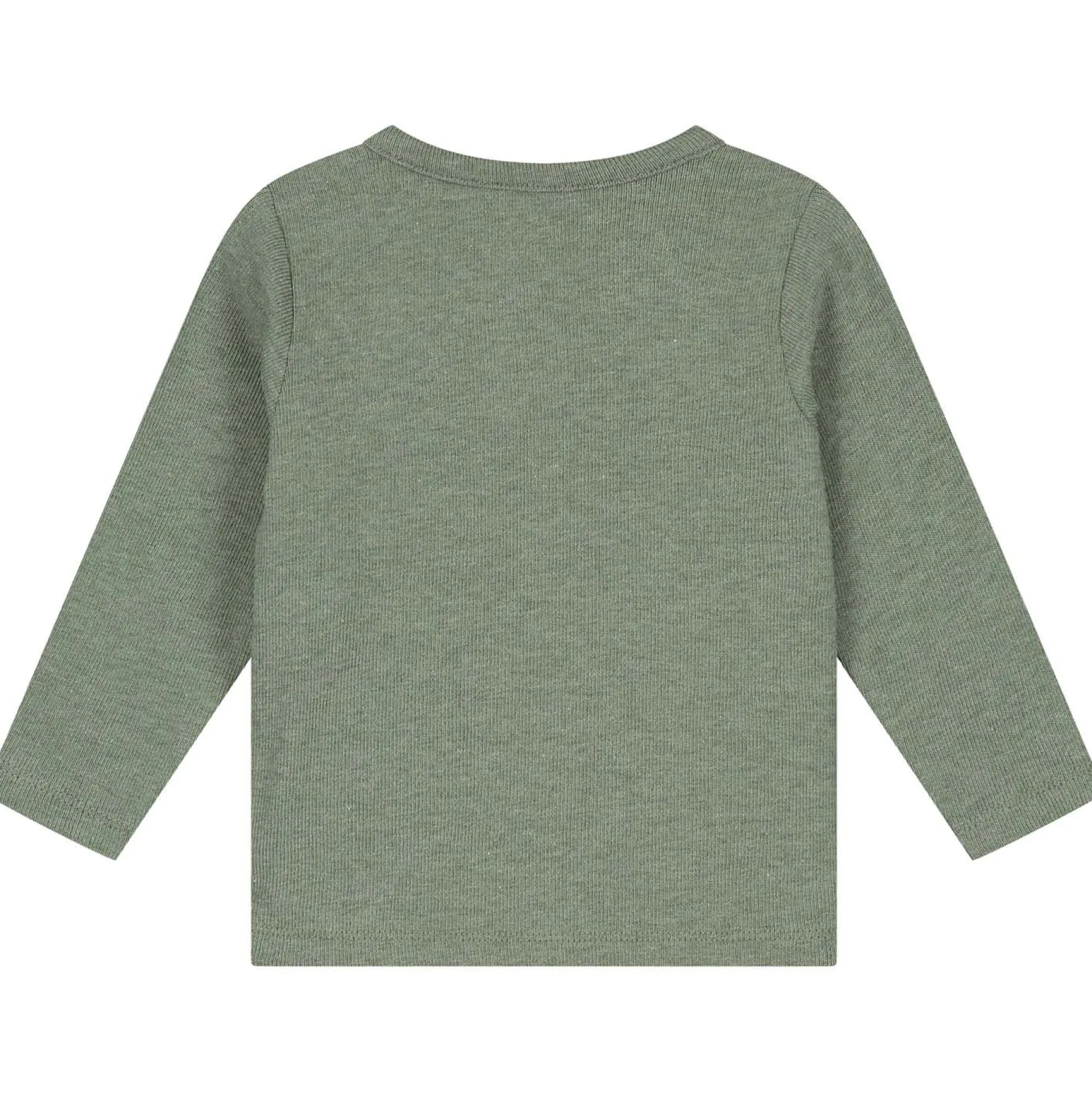 Shirts & Blouses|Shirts & Blouses*Prénatal newborn overslagshirt lange mouwen effen groen Dark Green Melange