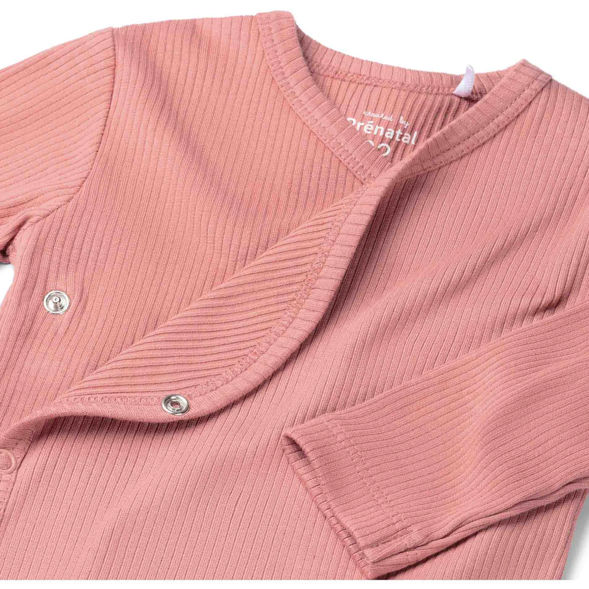 Shirts & Blouses|Shirts & Blouses*Prénatal newborn overslagshirt rib lange mouwen effen roze Dark Pink