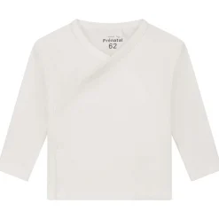 Shirts & Blouses|Shirts & Blouses*Prénatal newborn overslagshirt rib lange mouwen effen wit Ivory White