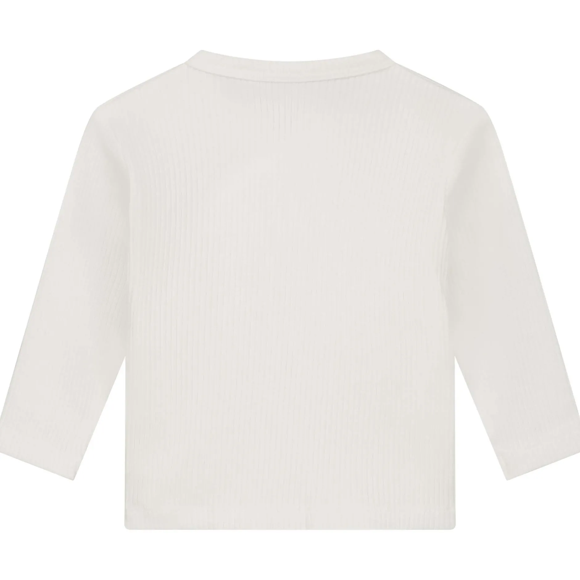 Shirts & Blouses|Shirts & Blouses*Prénatal newborn overslagshirt rib lange mouwen effen wit Ivory White