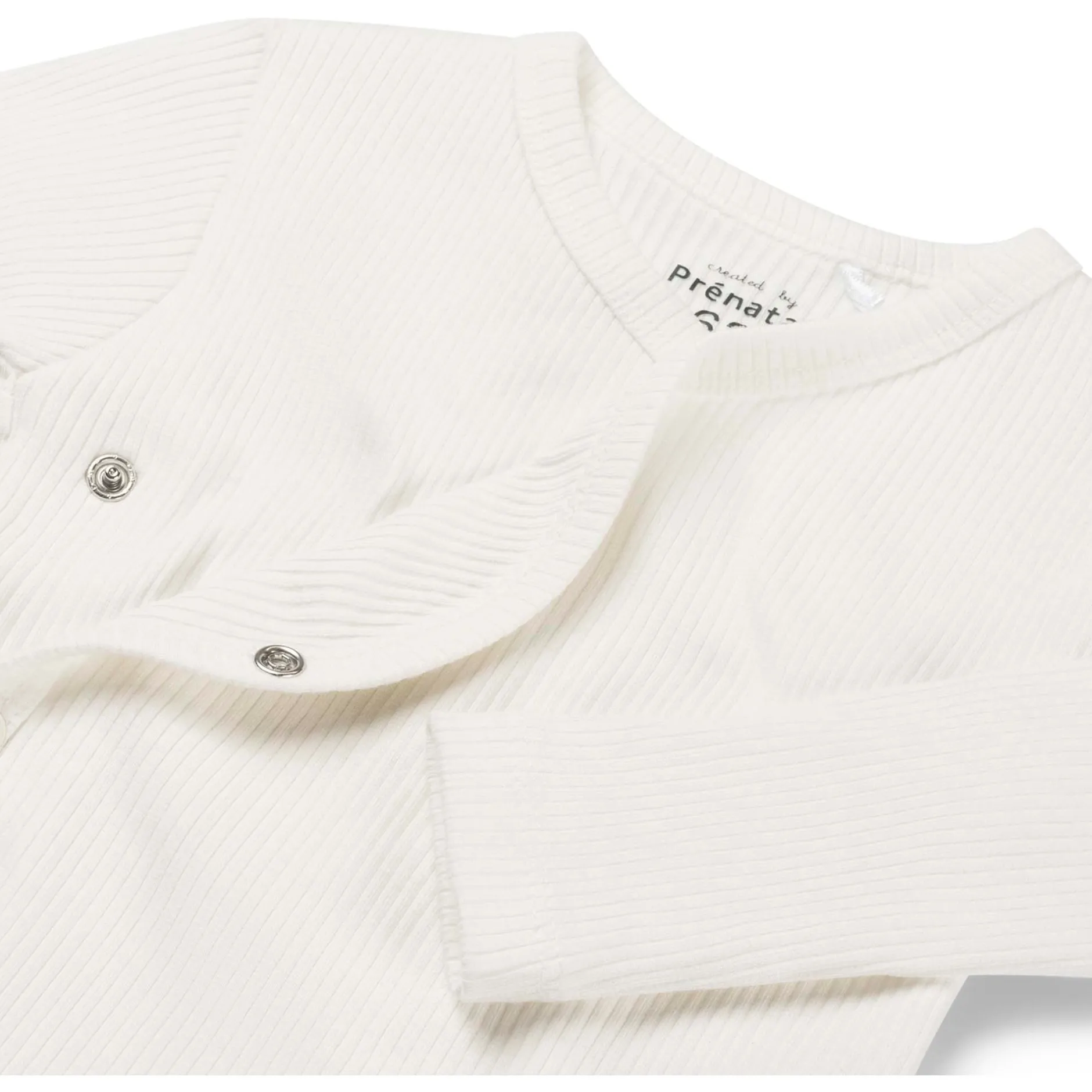 Shirts & Blouses|Shirts & Blouses*Prénatal newborn overslagshirt rib lange mouwen effen wit Ivory White