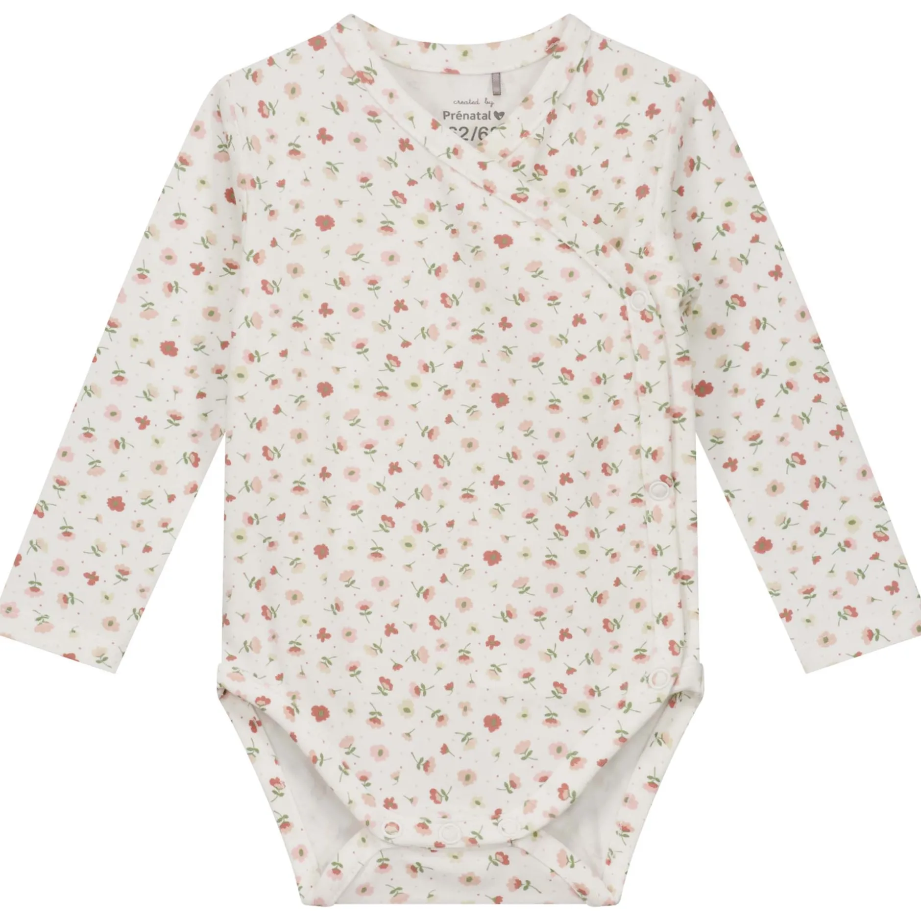 Rompers|Rompers*Prénatal newborn romper lange mouwen all over print roze Powder Pink