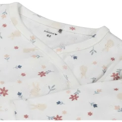 Rompers|Rompers*Prénatal newborn romper lange mouwen bloemen wit Ivory White
