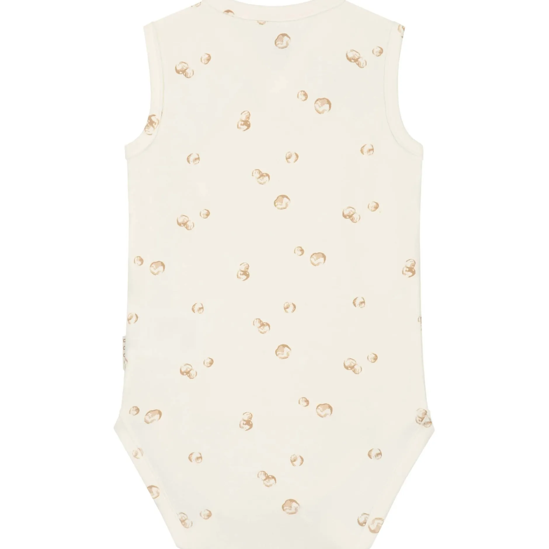 Rompers|Rompers*Prénatal newborn romper mouwloos all over print beige Dark Off-White