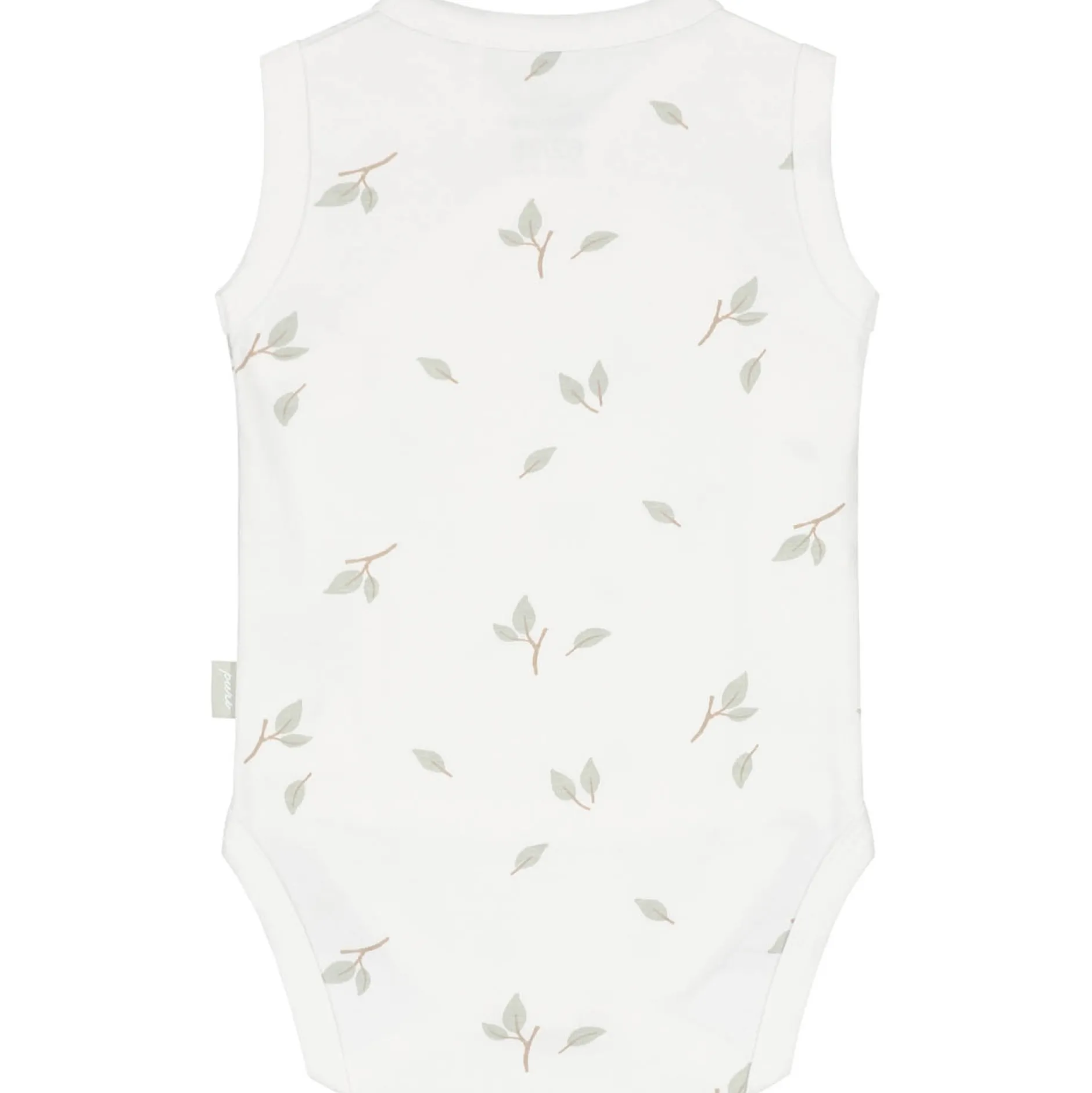 Rompers|Rompers*Prénatal newborn romper Pure mouwloos all over print wit Ivory White