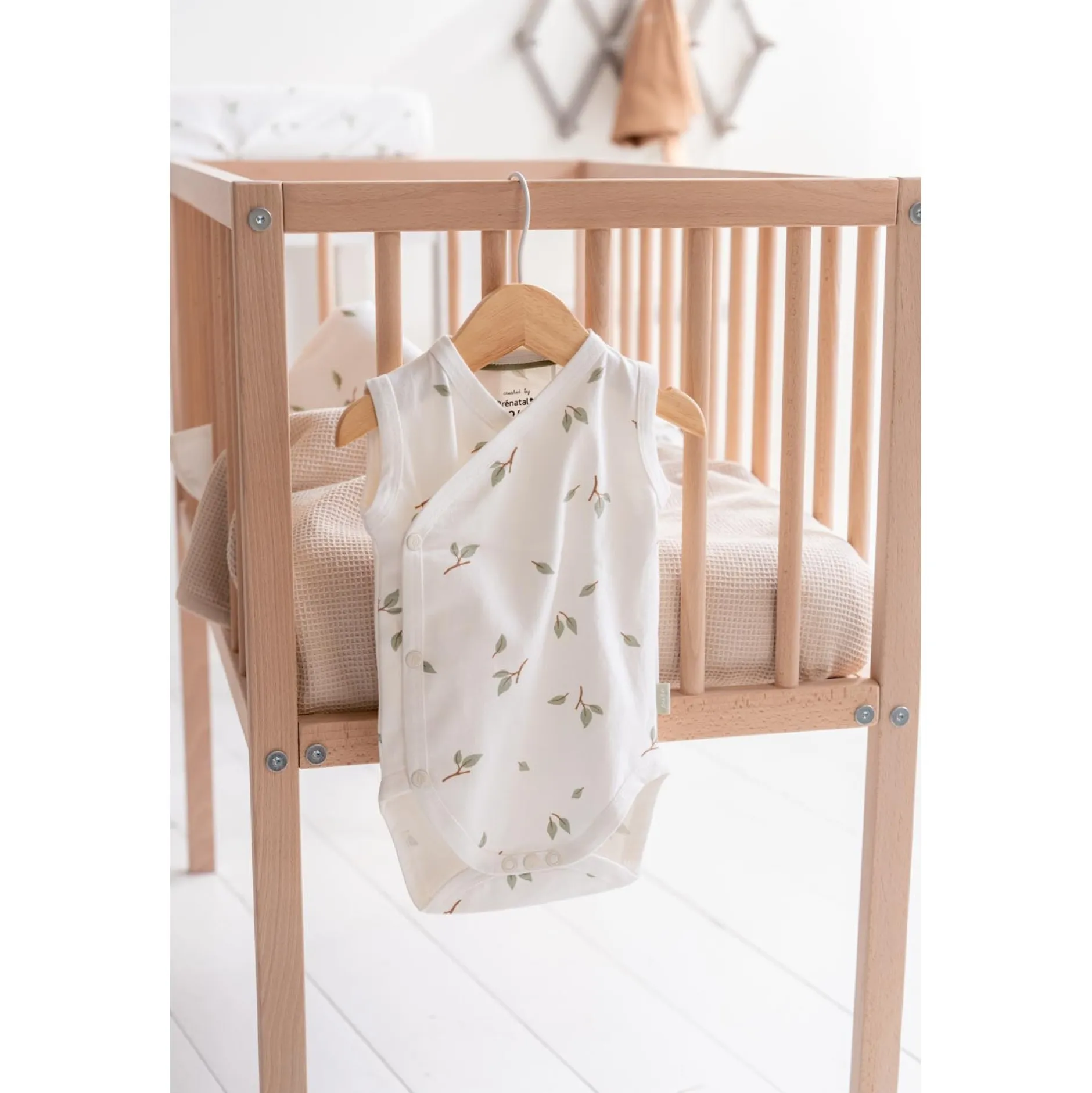 Rompers|Rompers*Prénatal newborn romper Pure mouwloos all over print wit Ivory White