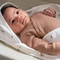 Rompers|Rompers*Prénatal newborn romper rib Pure lange mouwen effen bruin Dark Sand Brown