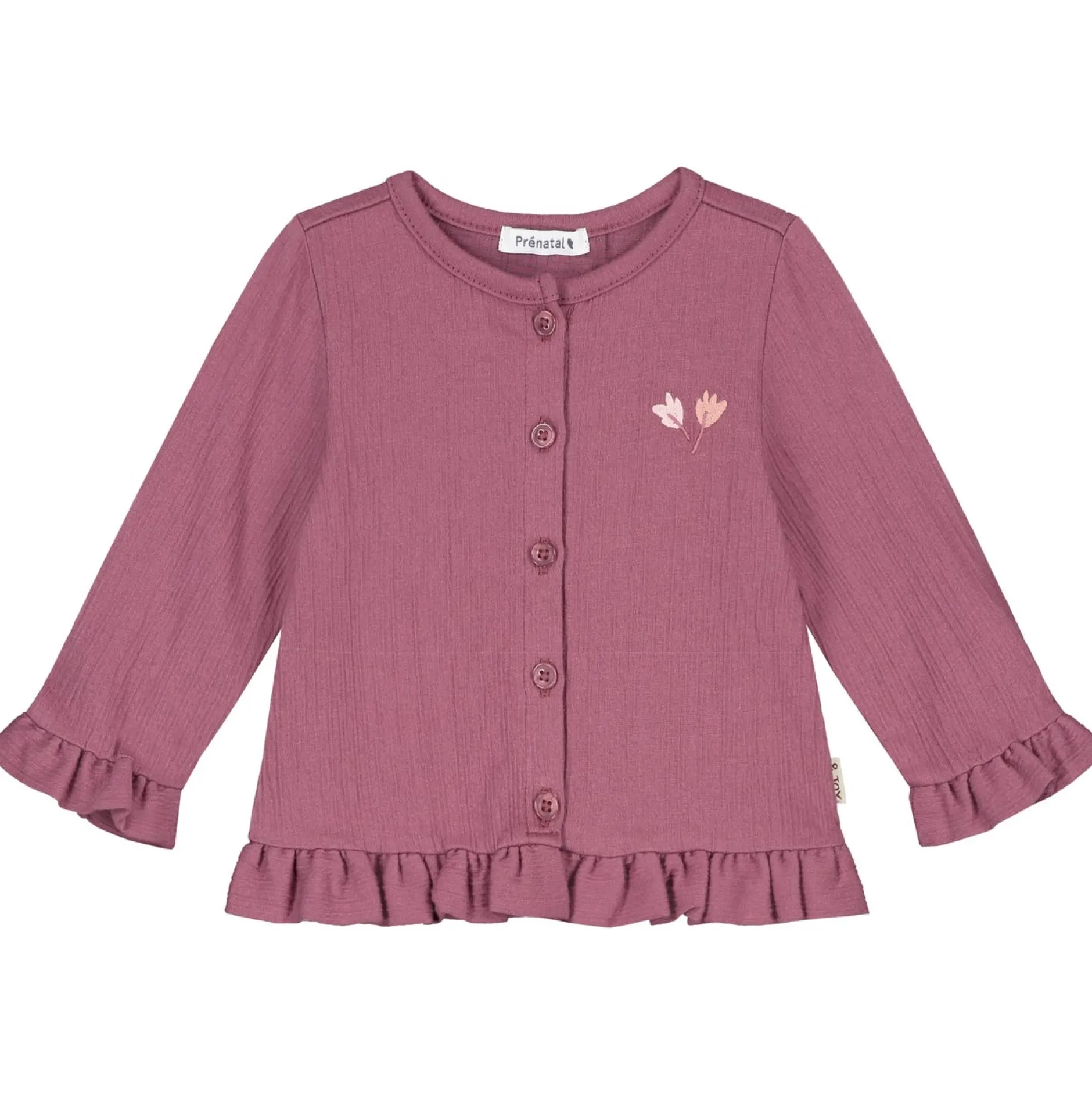 Shirts & Blouses|Shirts & Blouses*Prénatal newborn shirt lange mouwen effen paars Dark Grapepurple