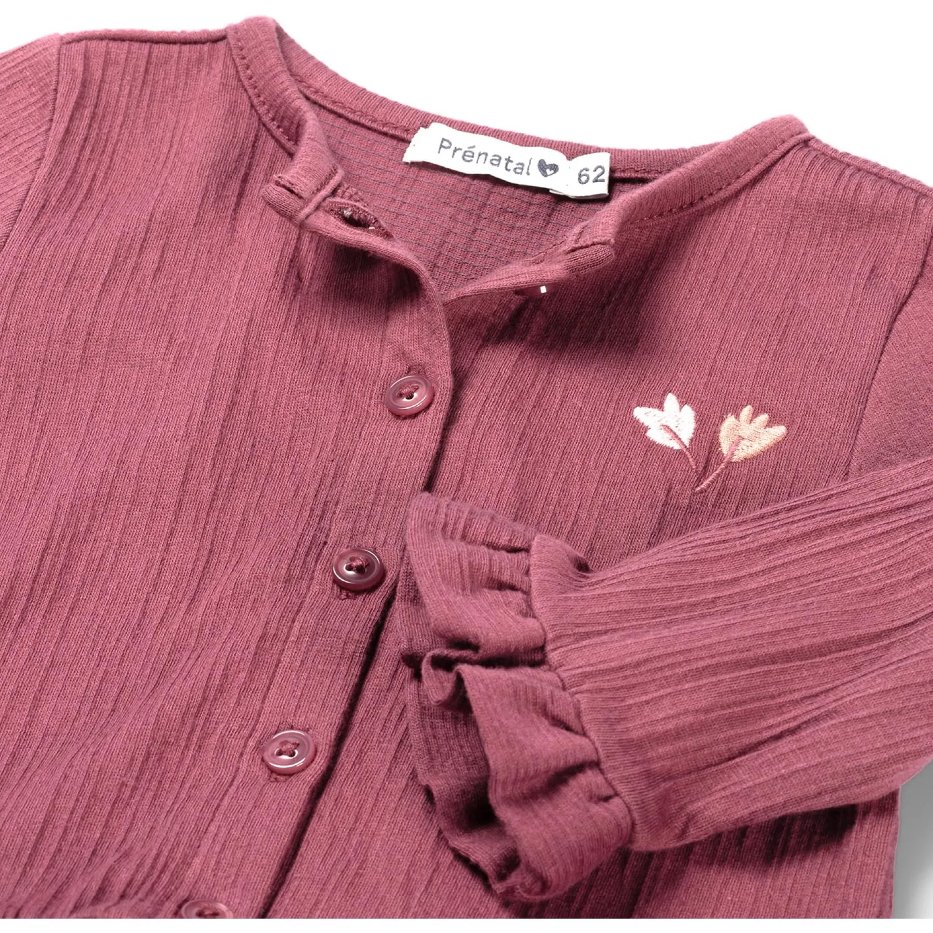 Shirts & Blouses|Shirts & Blouses*Prénatal newborn shirt lange mouwen effen paars Dark Grapepurple