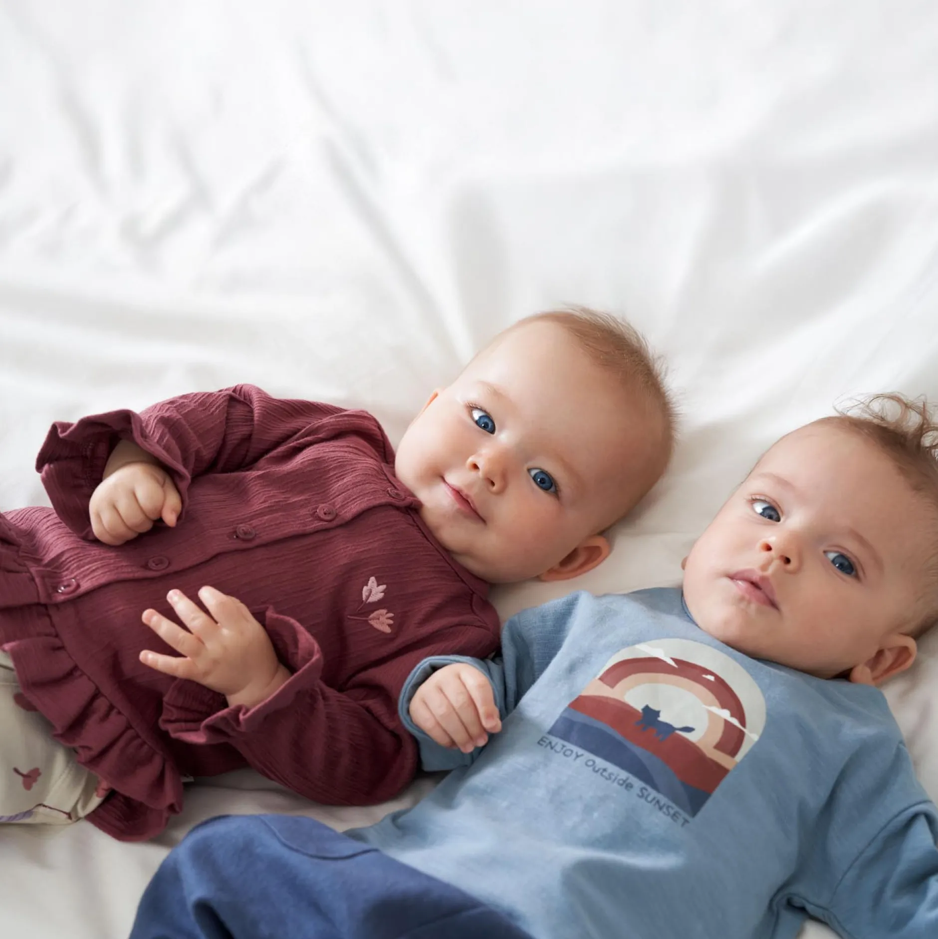 Shirts & Blouses|Shirts & Blouses*Prénatal newborn shirt lange mouwen printopdruk blauw Powder Blue