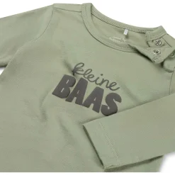 Shirts & Blouses|Shirts & Blouses*Prénatal newborn shirt lange mouwen tekst groen Green Shade
