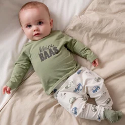 Shirts & Blouses|Shirts & Blouses*Prénatal newborn shirt lange mouwen tekst groen Green Shade