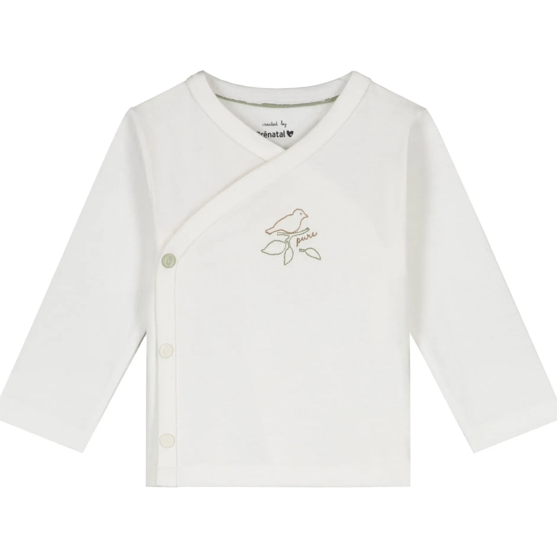 Shirts & Blouses|Shirts & Blouses*Prénatal newborn shirt Pure lange mouwen effen wit Ivory White
