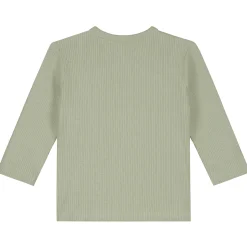 Shirts & Blouses|Shirts & Blouses*Prénatal newborn shirt rib Pure lange mouwen effen groen LightGreenshade