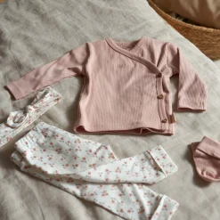 Shirts & Blouses|Shirts & Blouses*Prénatal newborn shirt rib lange mouwen effen roze Pink Shade