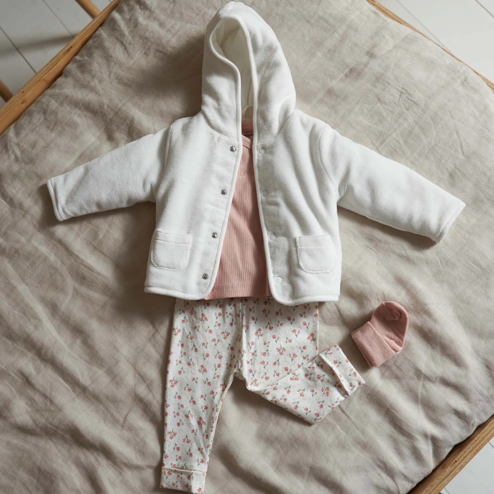Shirts & Blouses|Shirts & Blouses*Prénatal newborn shirt rib lange mouwen effen roze Pink Shade