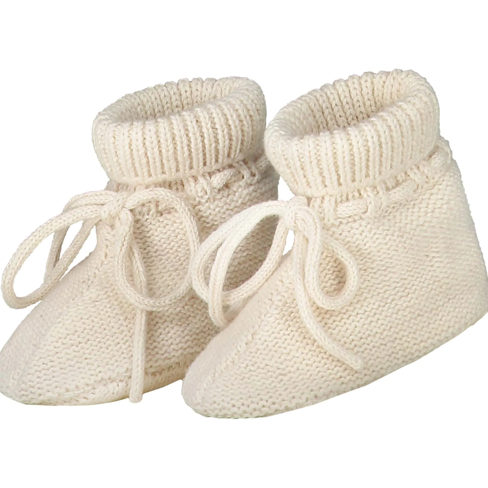 Sokjes & Slofjes*Prénatal newborn slofjes Pure beige Dark Ecru Melange