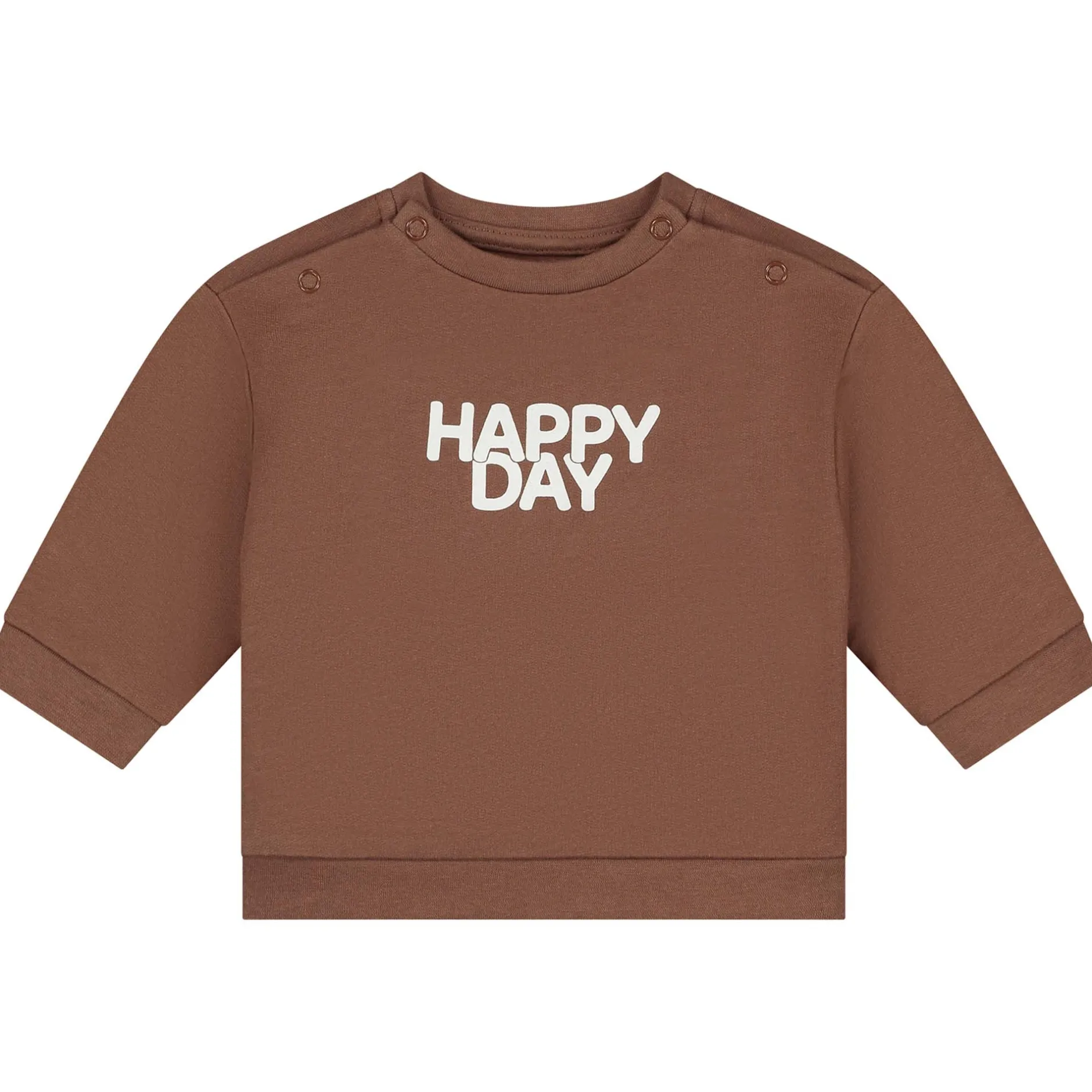 Truien & Vesten|Truien & Sweaters*Prénatal newborn sweater lange mouwen tekst bruin Brown