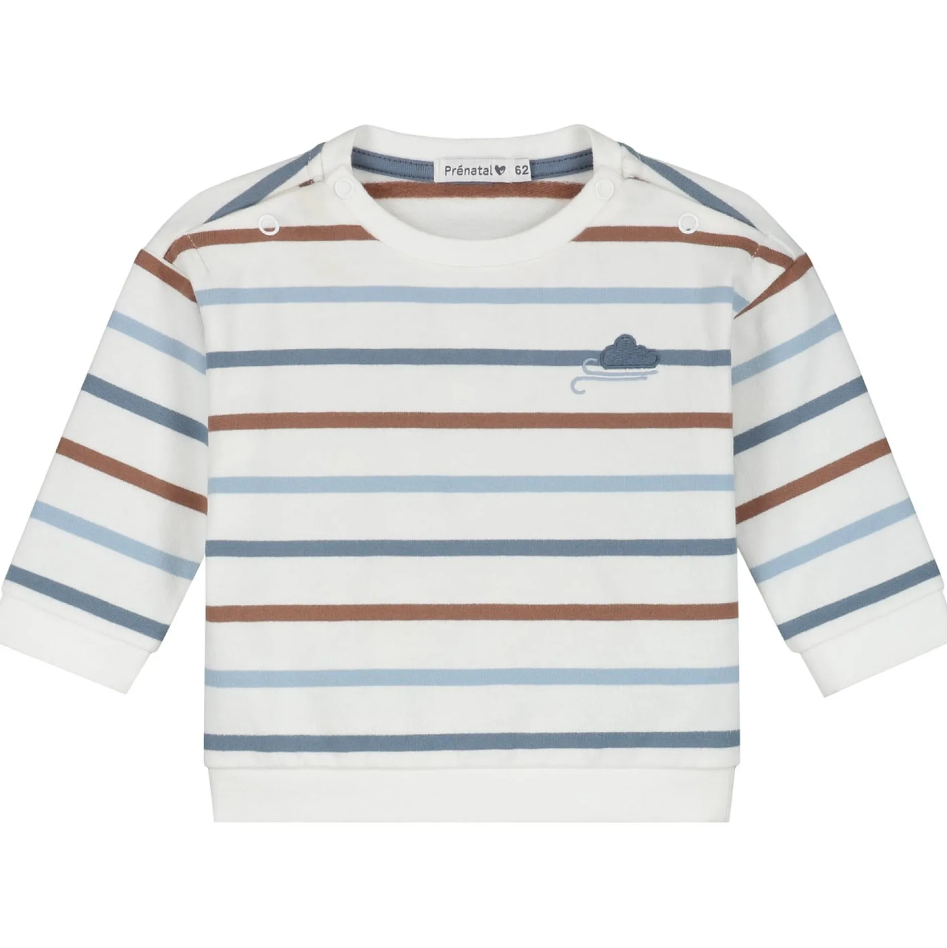 Truien & Vesten|Truien & Sweaters*Prénatal newborn sweater lange mouwen strepen multi Ivory White