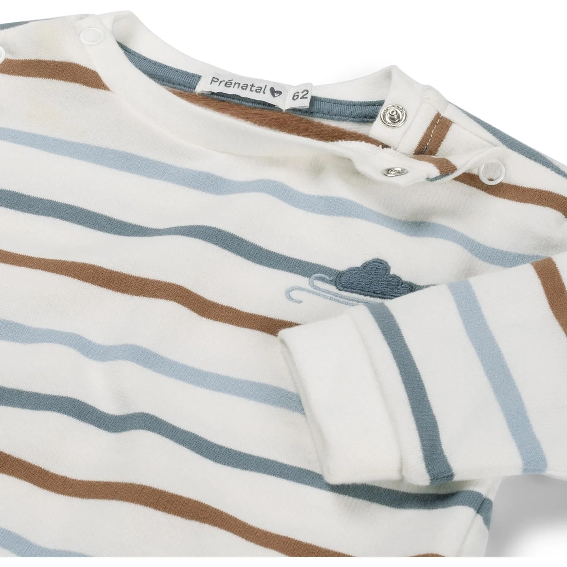 Truien & Vesten|Truien & Sweaters*Prénatal newborn sweater lange mouwen strepen multi Ivory White