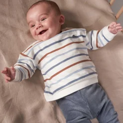 Truien & Vesten|Truien & Sweaters*Prénatal newborn sweater lange mouwen strepen multi Ivory White