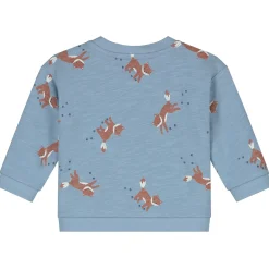 Truien & Vesten|Truien & Vesten*Prénatal newborn sweater lange mouwen dierenprint blauw Powder Blue