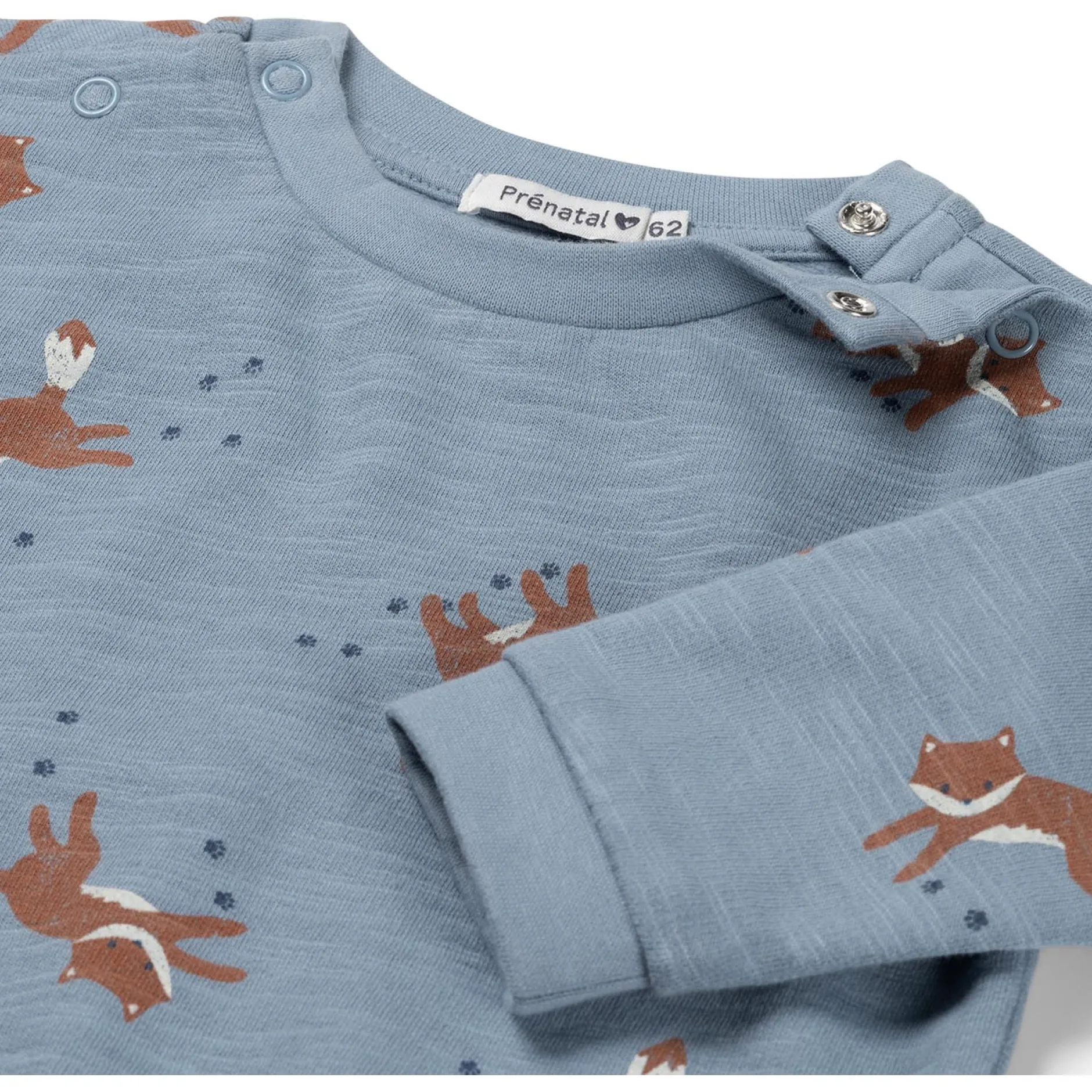 Truien & Vesten|Truien & Vesten*Prénatal newborn sweater lange mouwen dierenprint blauw Powder Blue