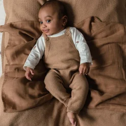 Boxpakjes|Boxpakjes & Jumpsuits*Prénatal newborn tuinbroek Pure mouwloos effen bruin Dark Sand Brown