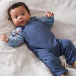 Boxpakjes|Boxpakjes & Jumpsuits*Prénatal newborn tuinbroek effen blauw Dark Kobalt