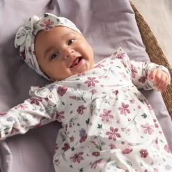 Accessoires|Accessoires*Prénatal newborn tulband   roze Ivory White