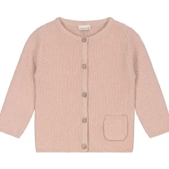 Truien & Vesten|Vesten*Prénatal newborn vest lange mouwen effen roze Pink Shade