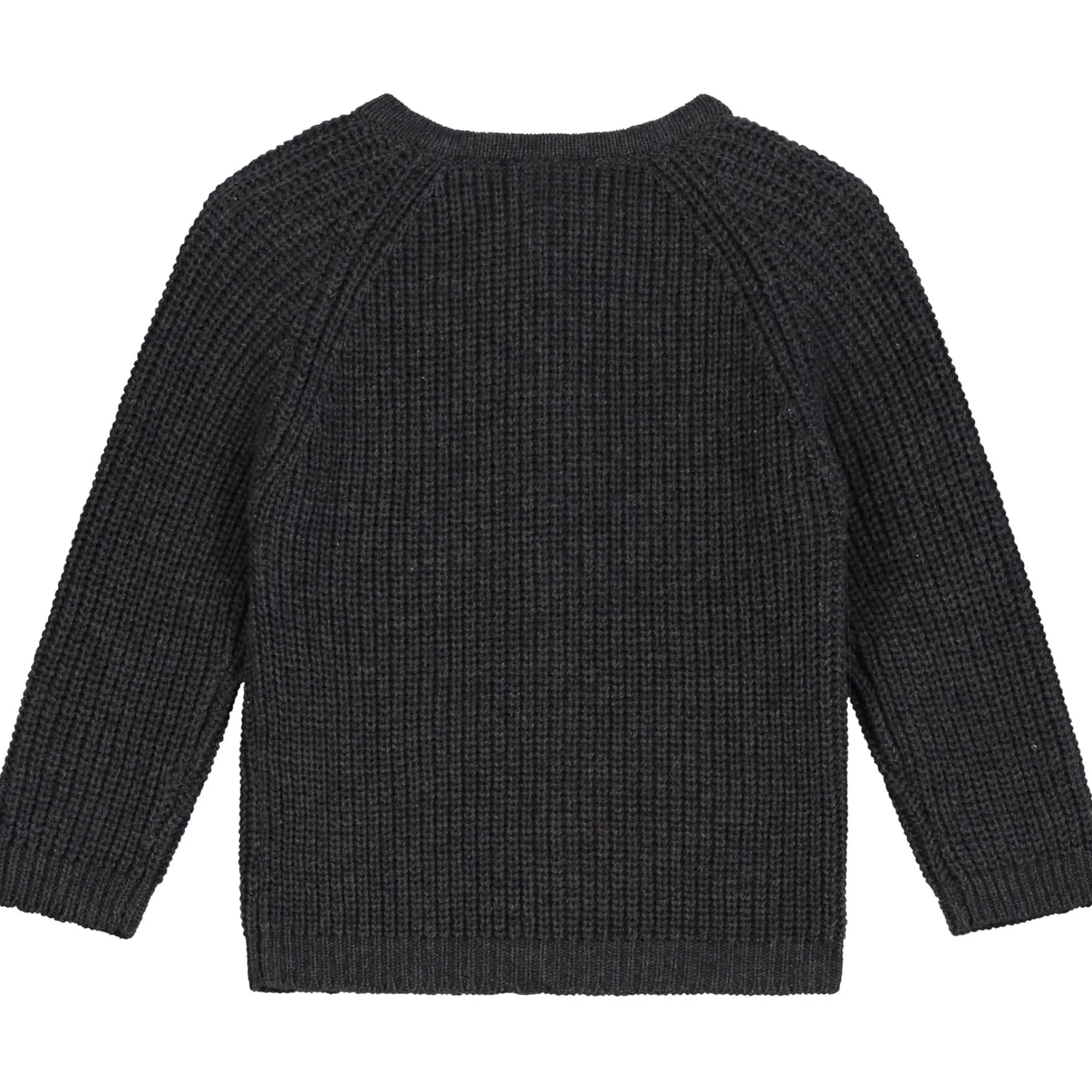 Truien & Vesten|Truien & Vesten*Prénatal newborn vest lange mouwen effen antraciet Deep Grey Melange