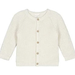 Truien & Vesten|Truien & Vesten*Prénatal newborn vest lange mouwen effen beige Dark Off-White
