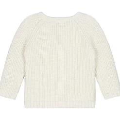 Truien & Vesten|Truien & Vesten*Prénatal newborn vest lange mouwen effen beige Dark Off-White