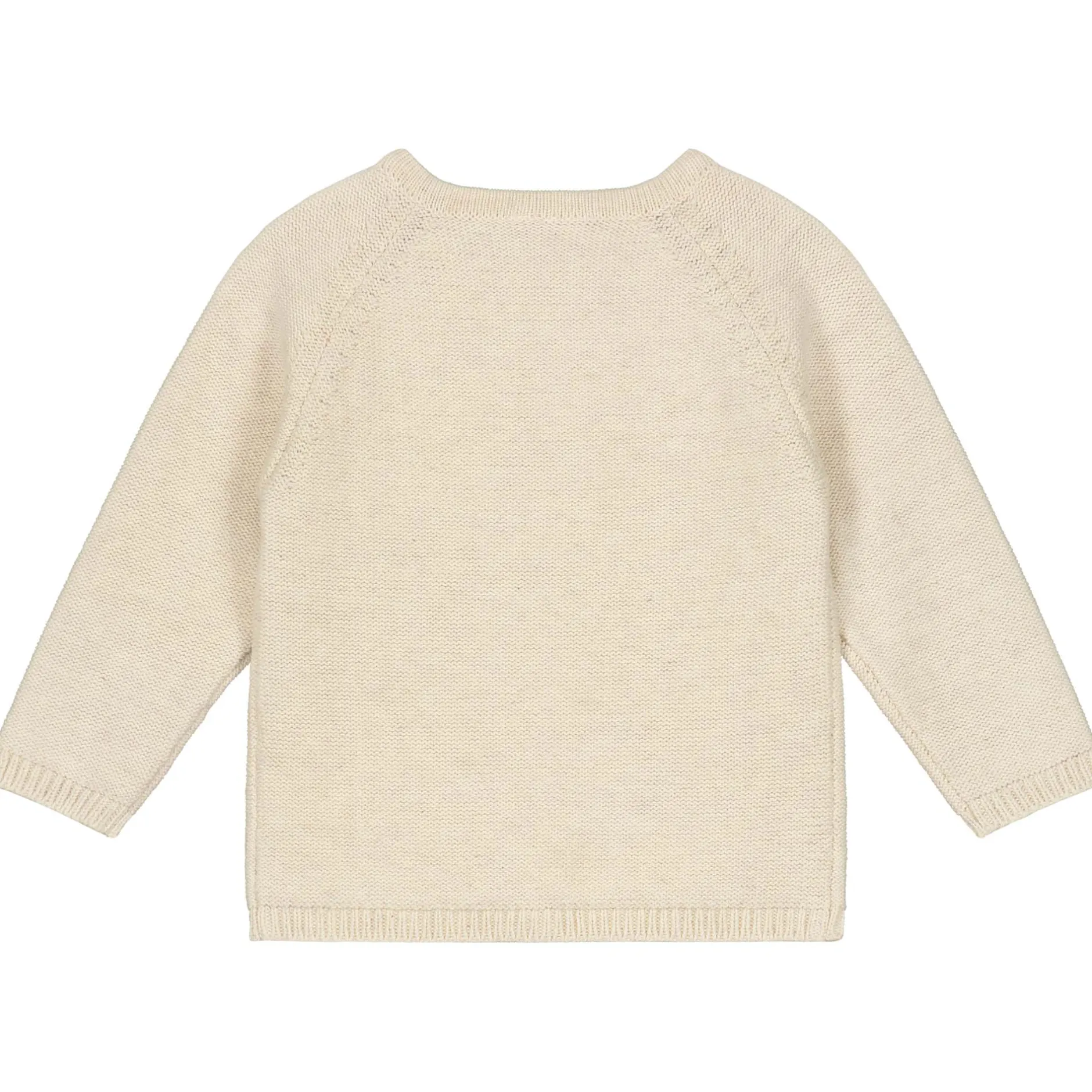 Truien & Vesten|Truien & Vesten*Prénatal newborn vest Pure lange mouwen effen beige Dark Ecru Melange