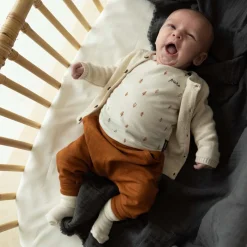 Truien & Vesten|Truien & Vesten*Prénatal newborn vest Pure lange mouwen effen beige Dark Ecru Melange