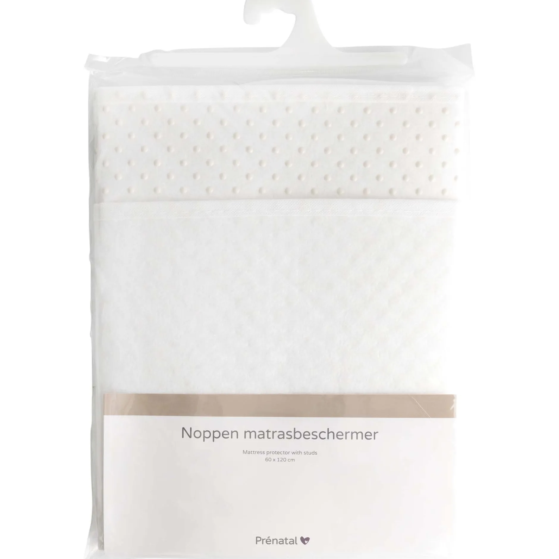 Moltons & Matrasbeschermers*Prénatal noppes matrasbeschermer wit