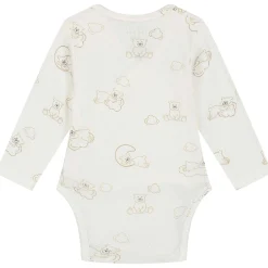 Rompers|Rompers*Prénatal overslagromper beren rib lange mouwen all over print wit Ivory White